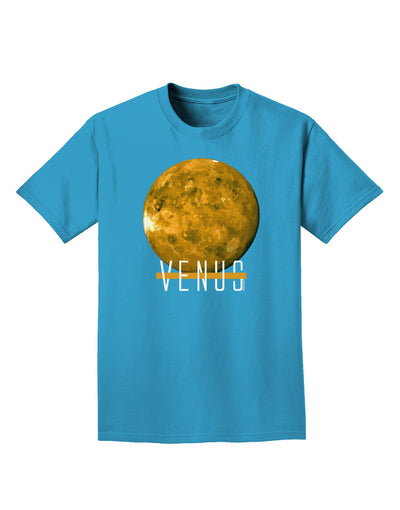 Planet Venus Text Adult Dark T-Shirt-Mens T-Shirt-TooLoud-Turquoise-Small-Davson Sales