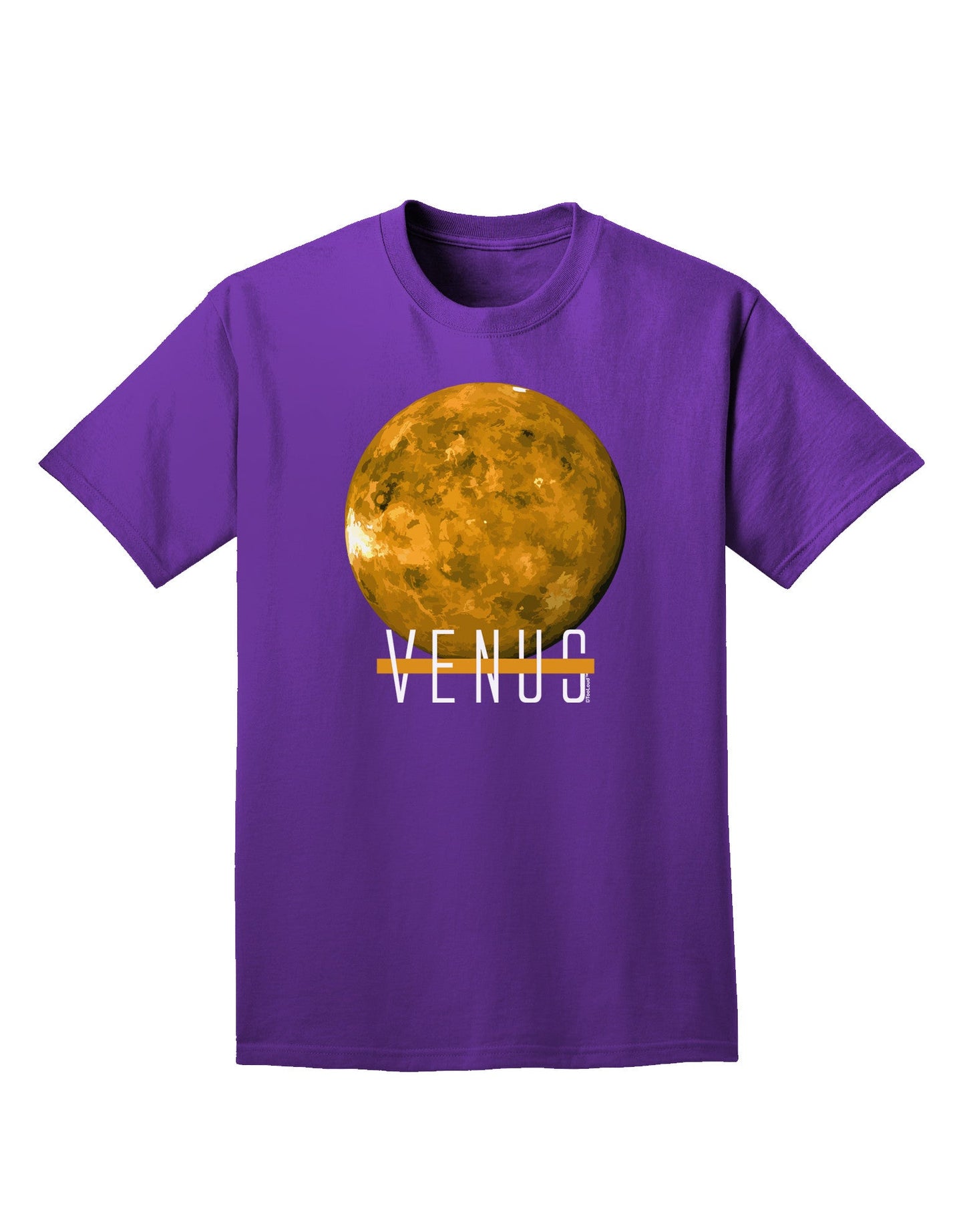 Planet Venus Text Adult Dark T-Shirt-Mens T-Shirt-TooLoud-Purple-Small-Davson Sales