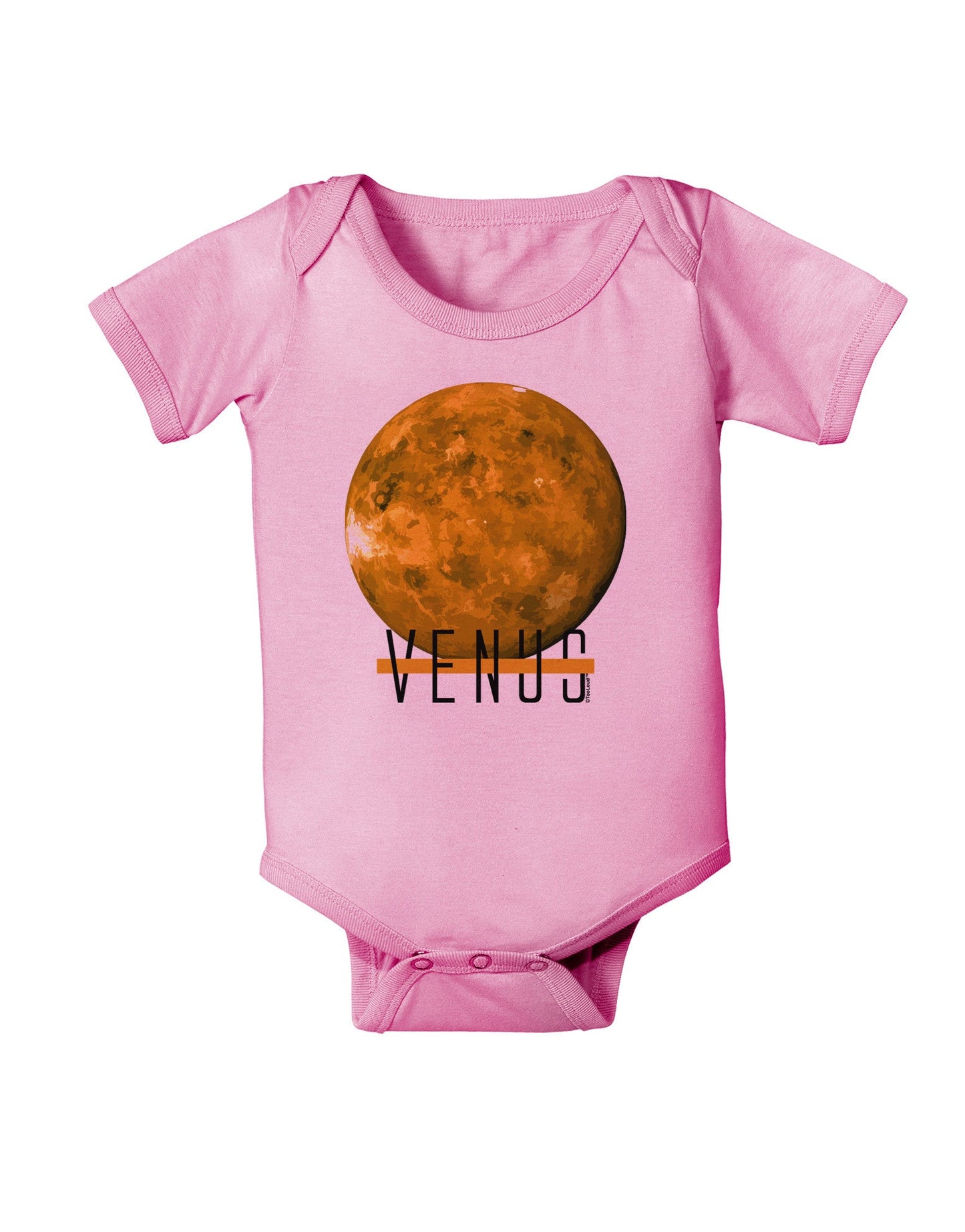 Planet Venus Text Baby Romper Bodysuit-Baby Romper-TooLoud-Pink-06-Months-Davson Sales