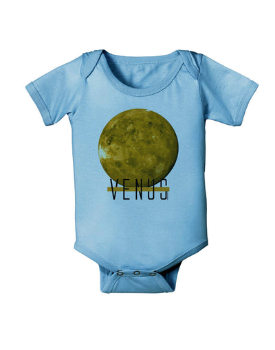 Planet Venus Text Baby Romper Bodysuit-Baby Romper-TooLoud-LightBlue-06-Months-Davson Sales