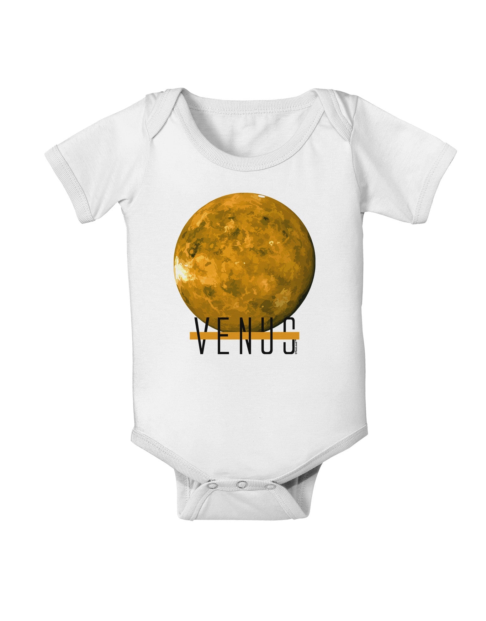 Planet Venus Text Baby Romper Bodysuit-Baby Romper-TooLoud-White-06-Months-Davson Sales