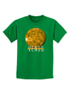 Planet Venus Text Childrens Dark T-Shirt-Childrens T-Shirt-TooLoud-Kelly-Green-X-Small-Davson Sales