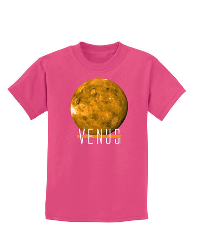 Planet Venus Text Childrens Dark T-Shirt-Childrens T-Shirt-TooLoud-Sangria-X-Small-Davson Sales