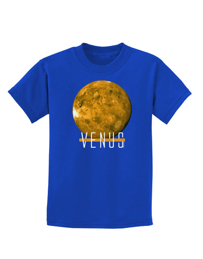 Planet Venus Text Childrens Dark T-Shirt-Childrens T-Shirt-TooLoud-Royal-Blue-X-Small-Davson Sales