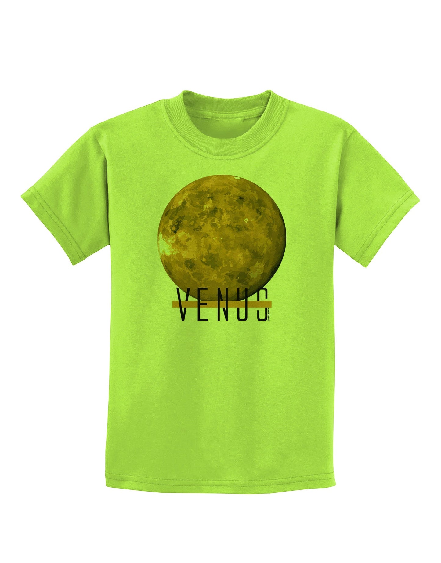 Planet Venus Text Childrens T-Shirt-Childrens T-Shirt-TooLoud-Lime-Green-X-Small-Davson Sales