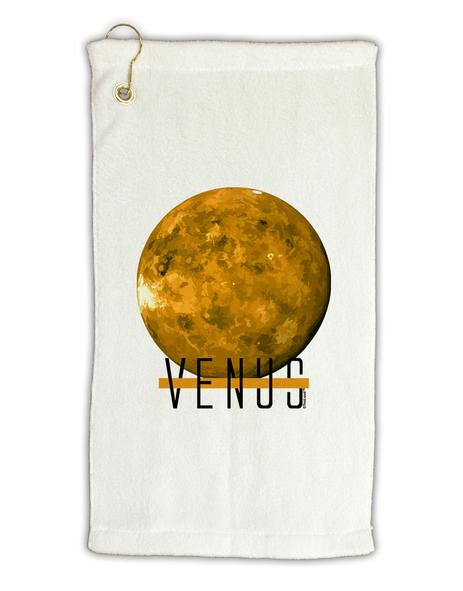 Planet Venus Text Micro Terry Gromet Golf Towel 16 x 25 inch by TooLoud-Golf Towel-TooLoud-White-Davson Sales