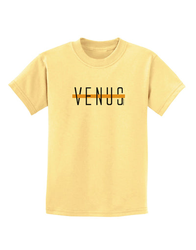 Planet Venus Text Only Childrens T-Shirt-Childrens T-Shirt-TooLoud-Daffodil-Yellow-X-Small-Davson Sales