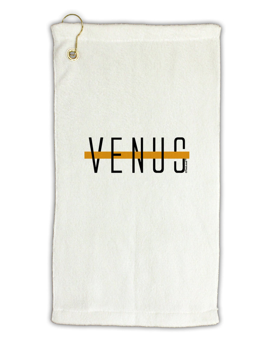 Planet Venus Text Only Micro Terry Gromet Golf Towel 16 x 25 inch by TooLoud-Golf Towel-TooLoud-White-Davson Sales