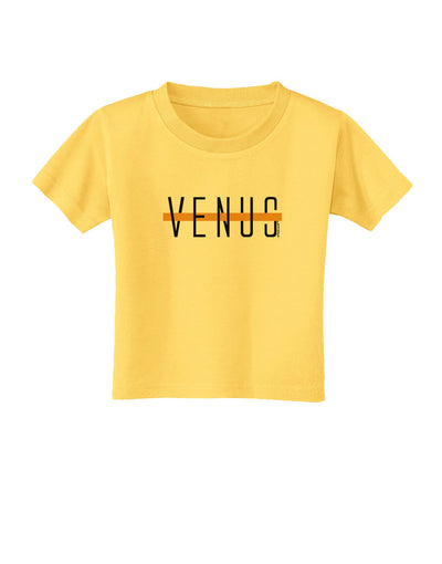 Planet Venus Text Only Toddler T-Shirt-Toddler T-Shirt-TooLoud-Yellow-2T-Davson Sales