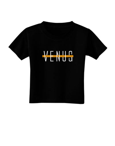 Planet Venus Text Only Toddler T-Shirt Dark-Toddler T-Shirt-TooLoud-Black-2T-Davson Sales