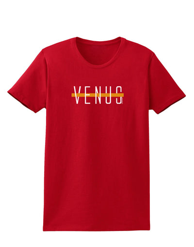 Planet Venus Text Only Womens Dark T-Shirt-TooLoud-Red-X-Small-Davson Sales