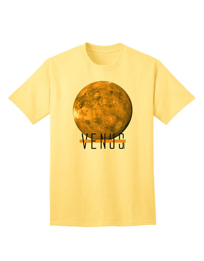 Planet Venus Text - Premium Adult T-Shirt for the Modern Cosmophile-Mens T-shirts-TooLoud-Yellow-Small-Davson Sales