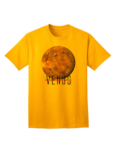 Planet Venus Text - Premium Adult T-Shirt for the Modern Cosmophile-Mens T-shirts-TooLoud-Gold-Small-Davson Sales