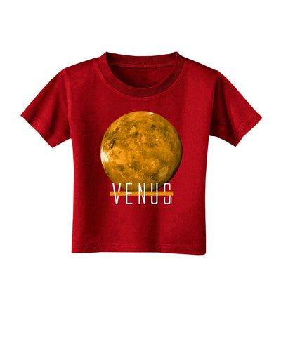 Planet Venus Text Toddler T-Shirt Dark-Toddler T-Shirt-TooLoud-Red-2T-Davson Sales