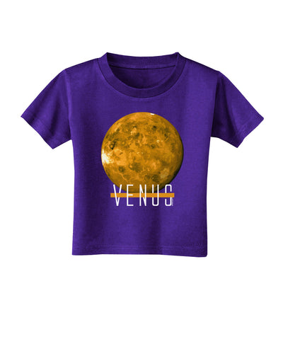 Planet Venus Text Toddler T-Shirt Dark-Toddler T-Shirt-TooLoud-Purple-2T-Davson Sales