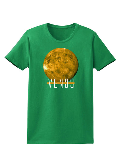 Planet Venus Text Womens Dark T-Shirt-TooLoud-Kelly-Green-X-Small-Davson Sales