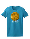 Planet Venus Text Womens Dark T-Shirt-TooLoud-Turquoise-X-Small-Davson Sales