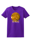 Planet Venus Text Womens Dark T-Shirt-TooLoud-Purple-X-Small-Davson Sales