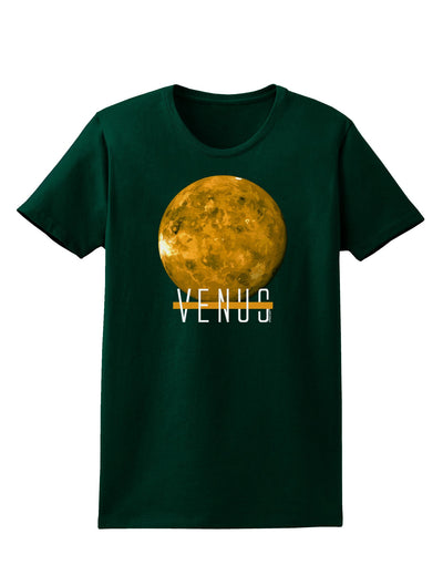 Planet Venus Text Womens Dark T-Shirt-TooLoud-Forest-Green-Small-Davson Sales