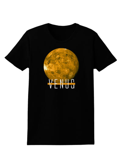 Planet Venus Text Womens Dark T-Shirt-TooLoud-Black-X-Small-Davson Sales