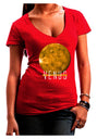 Planet Venus Text Womens V-Neck Dark T-Shirt-Womens V-Neck T-Shirts-TooLoud-Red-Juniors Fitted Small-Davson Sales