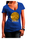 Planet Venus Text Womens V-Neck Dark T-Shirt-Womens V-Neck T-Shirts-TooLoud-Royal-Blue-Juniors Fitted Small-Davson Sales