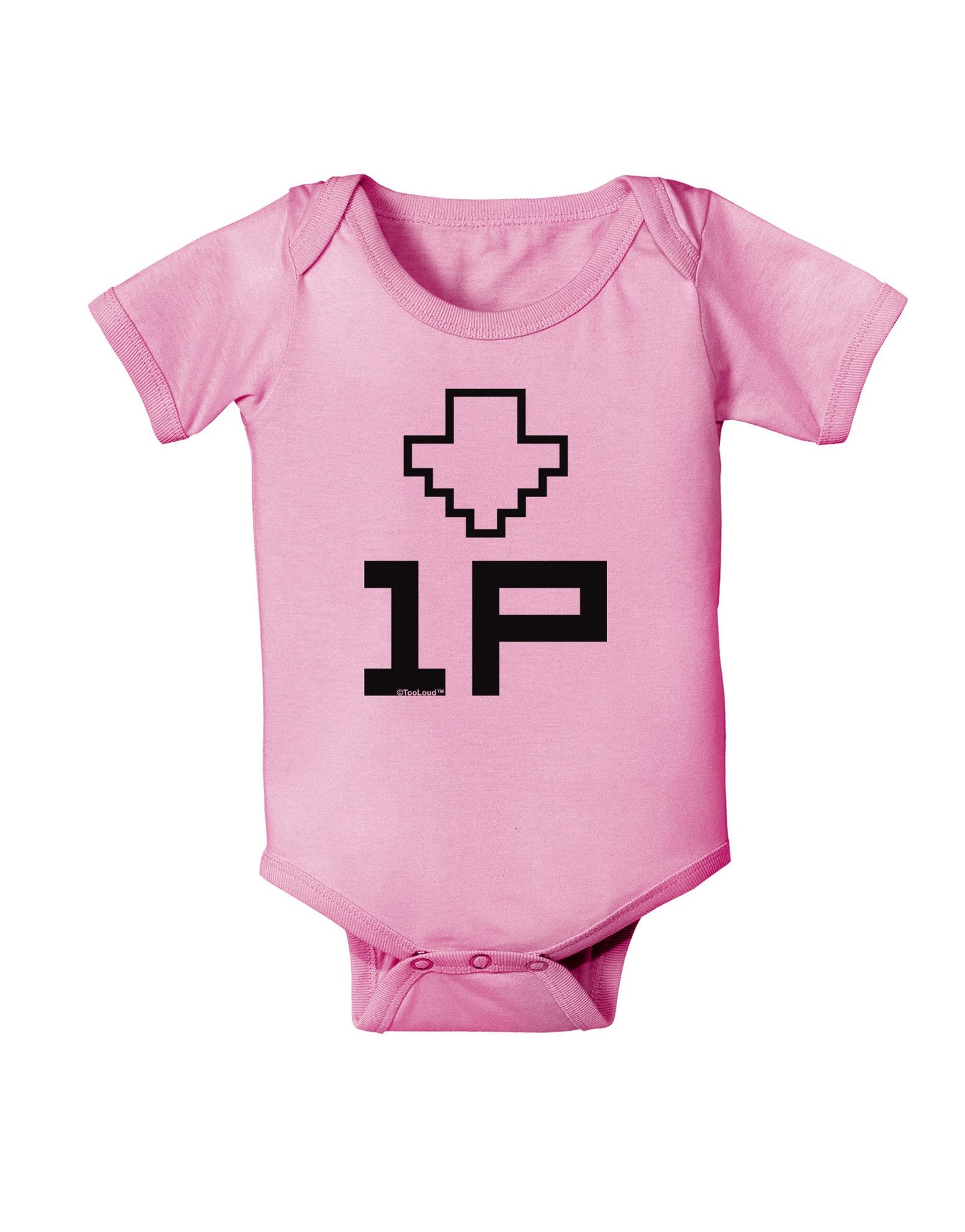 Player One Couples Design Baby Romper Bodysuit-Baby Romper-TooLoud-Pink-06-Months-Davson Sales