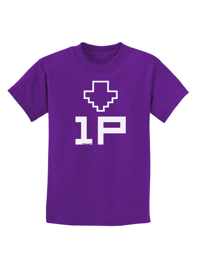 Player One Couples Design Childrens Dark T-Shirt-Childrens T-Shirt-TooLoud-Purple-X-Small-Davson Sales