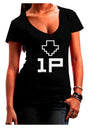 Player One Couples Design Womens V-Neck Dark T-Shirt-Womens V-Neck T-Shirts-TooLoud-Black-Juniors Fitted Small-Davson Sales