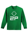 Player Two Selection Icon Adult Long Sleeve Dark T-Shirt-TooLoud-Kelly-Green-Small-Davson Sales