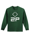 Player Two Selection Icon Adult Long Sleeve Dark T-Shirt-TooLoud-Dark-Green-Small-Davson Sales