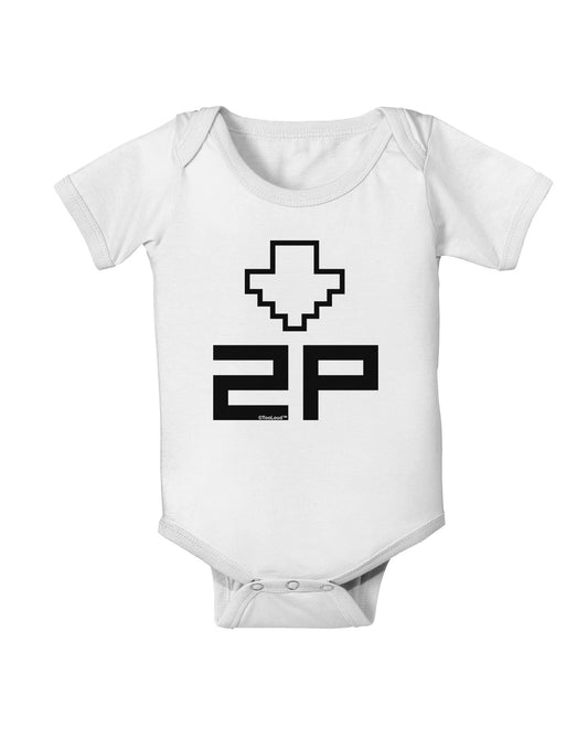 Player Two Selection Icon Baby Romper Bodysuit-Baby Romper-TooLoud-White-06-Months-Davson Sales