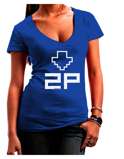 Player Two Selection Icon Womens V-Neck Dark T-Shirt-Womens V-Neck T-Shirts-TooLoud-Royal-Blue-Juniors Fitted Small-Davson Sales