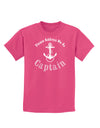 Please Address Me As Captain Childrens Dark T-Shirt-Childrens T-Shirt-TooLoud-Sangria-X-Small-Davson Sales