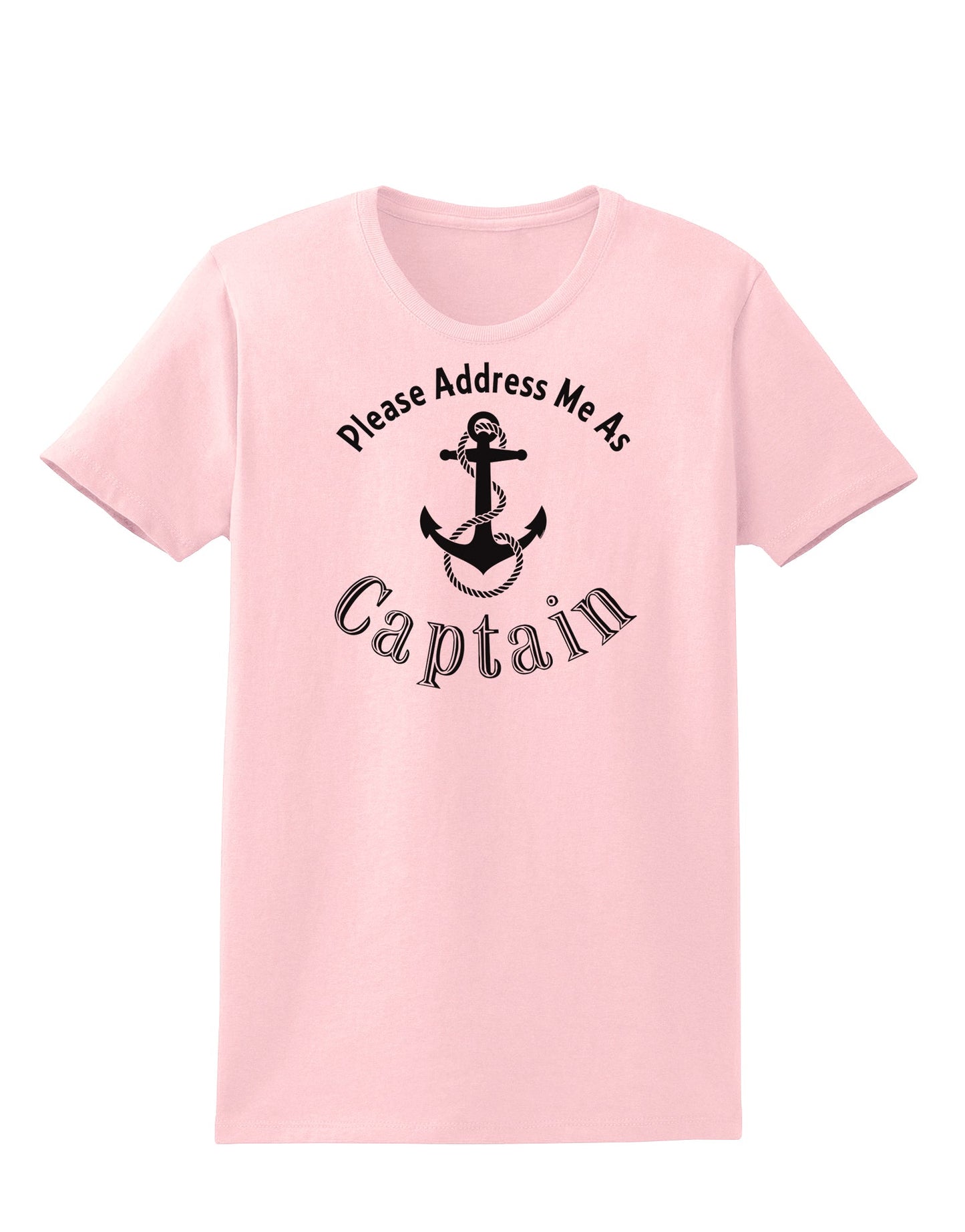 Please Address Me As Captain Womens T-Shirt-Womens T-Shirt-TooLoud-PalePink-X-Small-Davson Sales