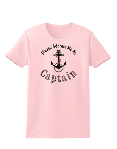 Please Address Me As Captain Womens T-Shirt-Womens T-Shirt-TooLoud-PalePink-X-Small-Davson Sales