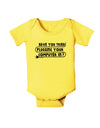 Plugging Your Computer In Baby Romper Bodysuit-Baby Romper-TooLoud-Yellow-06-Months-Davson Sales