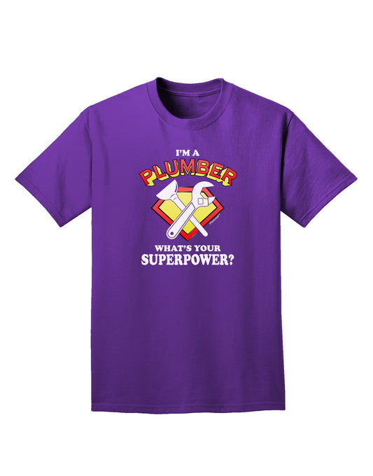 Plumber - Superpower Adult Dark T-Shirt-Mens T-Shirt-TooLoud-Purple-Small-Davson Sales