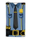 Police Blue-Gold AOP Micro Terry Gromet Golf Towel 15 x 22 Inch All Over Print-Golf Towel-TooLoud-White-Davson Sales