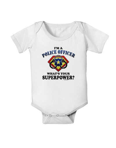 Police Officer - Superpower Baby Romper Bodysuit-Baby Romper-TooLoud-White-06-Months-Davson Sales