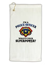 Police Officer - Superpower Micro Terry Gromet Golf Towel 16 x 25 inch-Golf Towel-TooLoud-White-Davson Sales