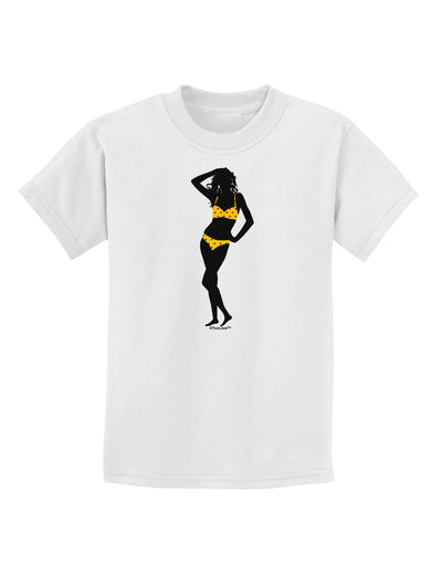 Polka Dot Bikini Shadow Childrens T-Shirt by TooLoud-Childrens T-Shirt-TooLoud-White-X-Small-Davson Sales