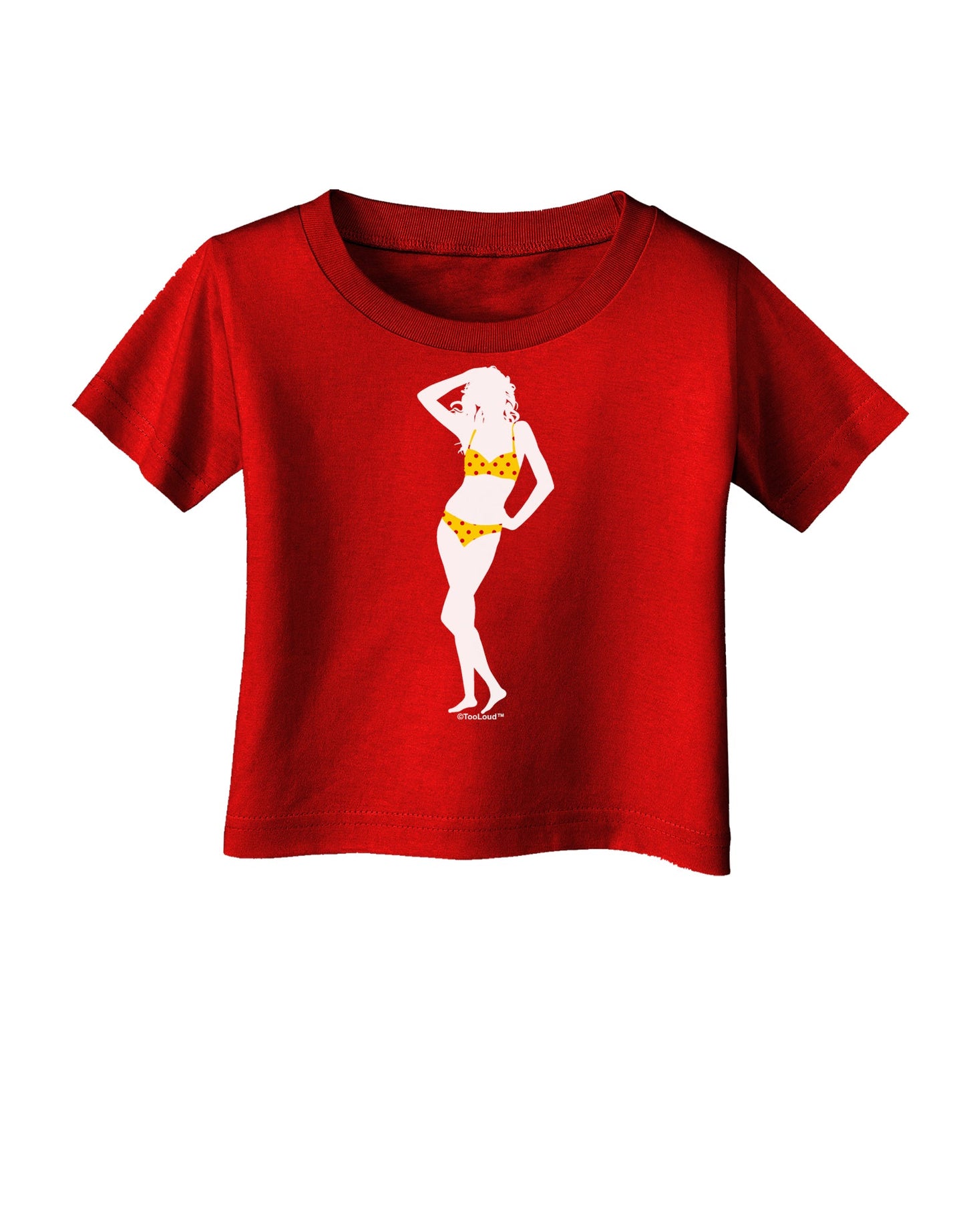 Polka Dot Bikini Shadow Infant T-Shirt Dark by TooLoud-Infant T-Shirt-TooLoud-Red-06-Months-Davson Sales