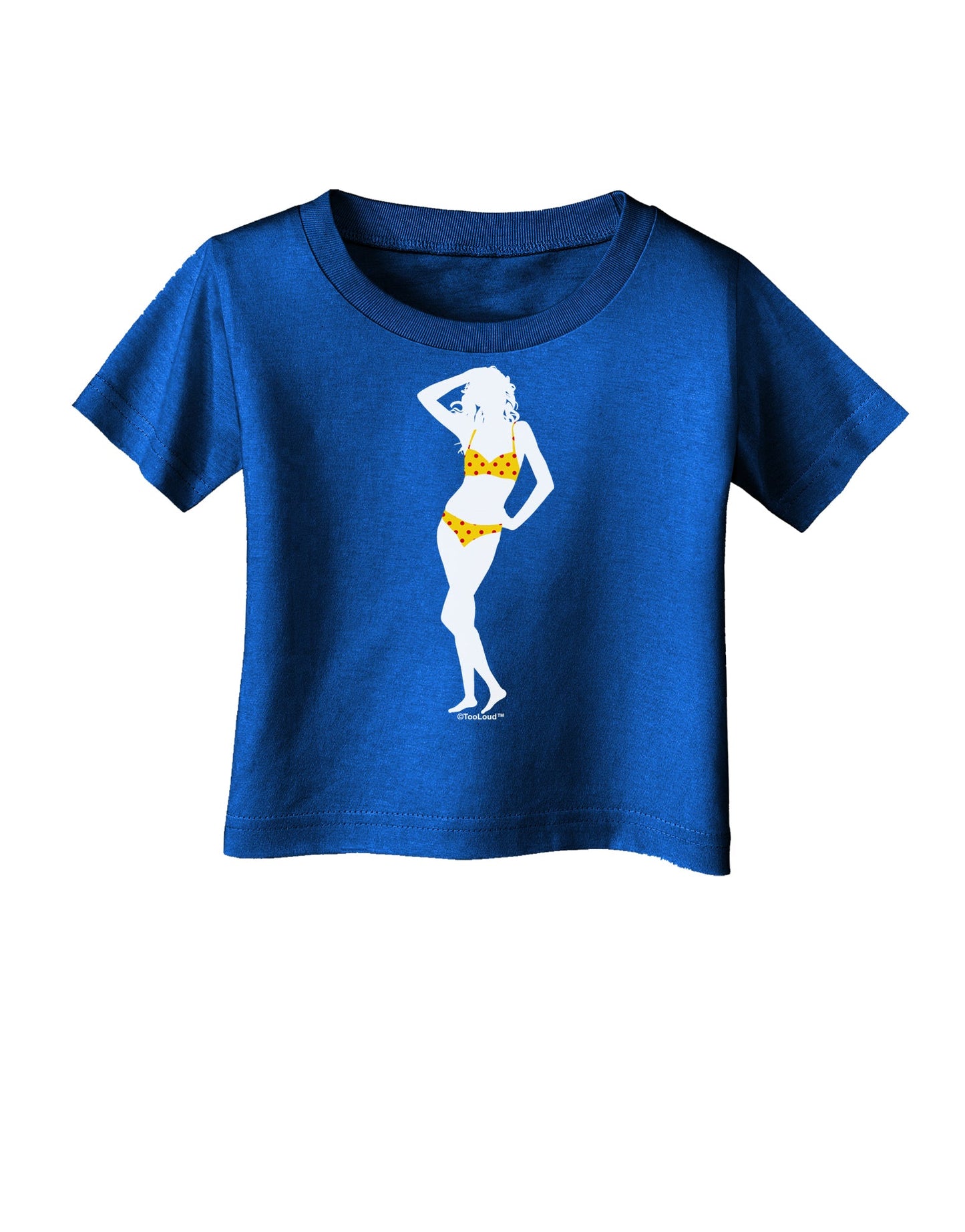 Polka Dot Bikini Shadow Infant T-Shirt Dark by TooLoud-Infant T-Shirt-TooLoud-Royal-Blue-06-Months-Davson Sales