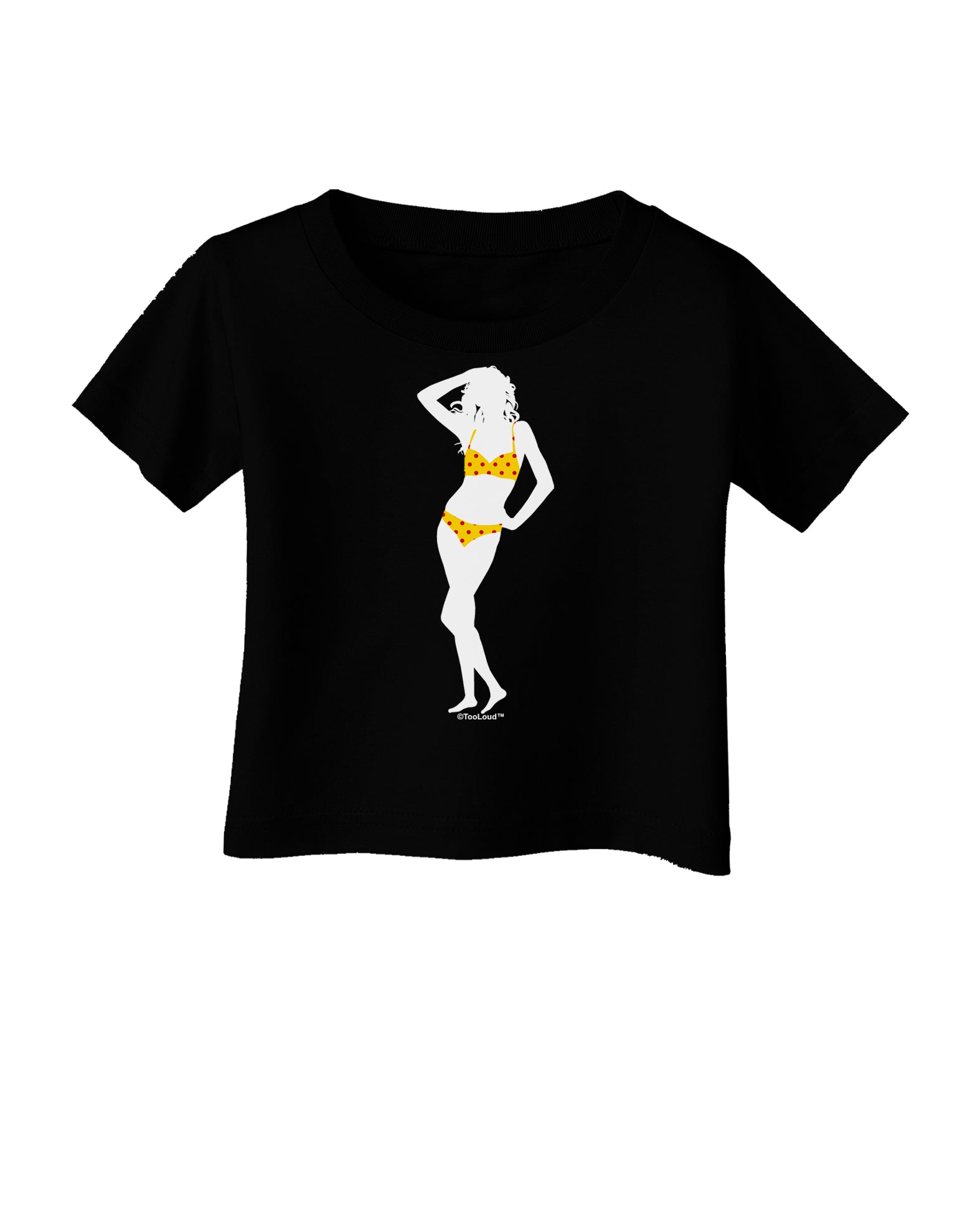 Polka Dot Bikini Shadow Infant T-Shirt Dark by TooLoud-Infant T-Shirt-TooLoud-Black-06-Months-Davson Sales