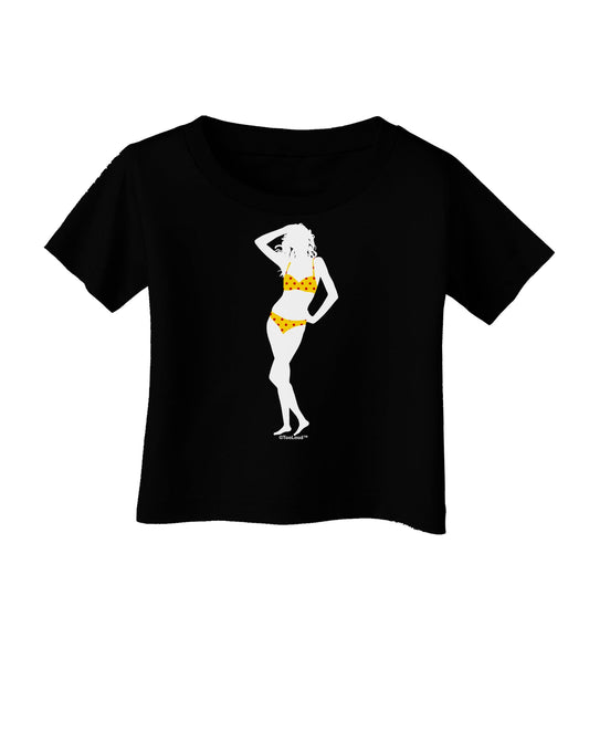Polka Dot Bikini Shadow Infant T-Shirt Dark by TooLoud-Infant T-Shirt-TooLoud-Black-06-Months-Davson Sales