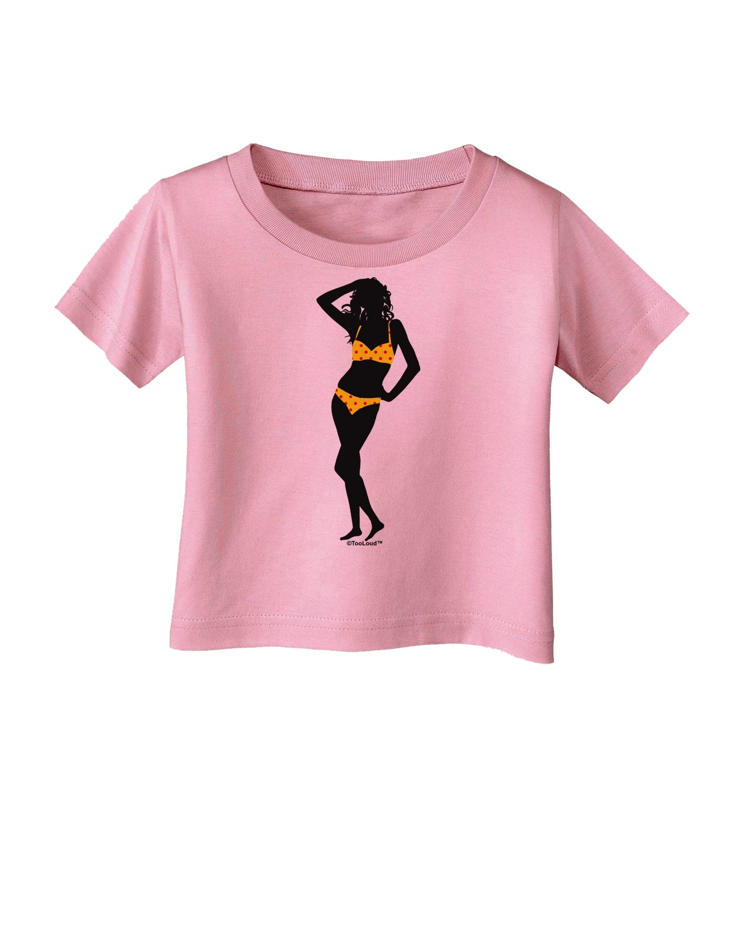 Polka Dot Bikini Shadow Infant T-Shirt by TooLoud-Infant T-Shirt-TooLoud-Candy-Pink-06-Months-Davson Sales
