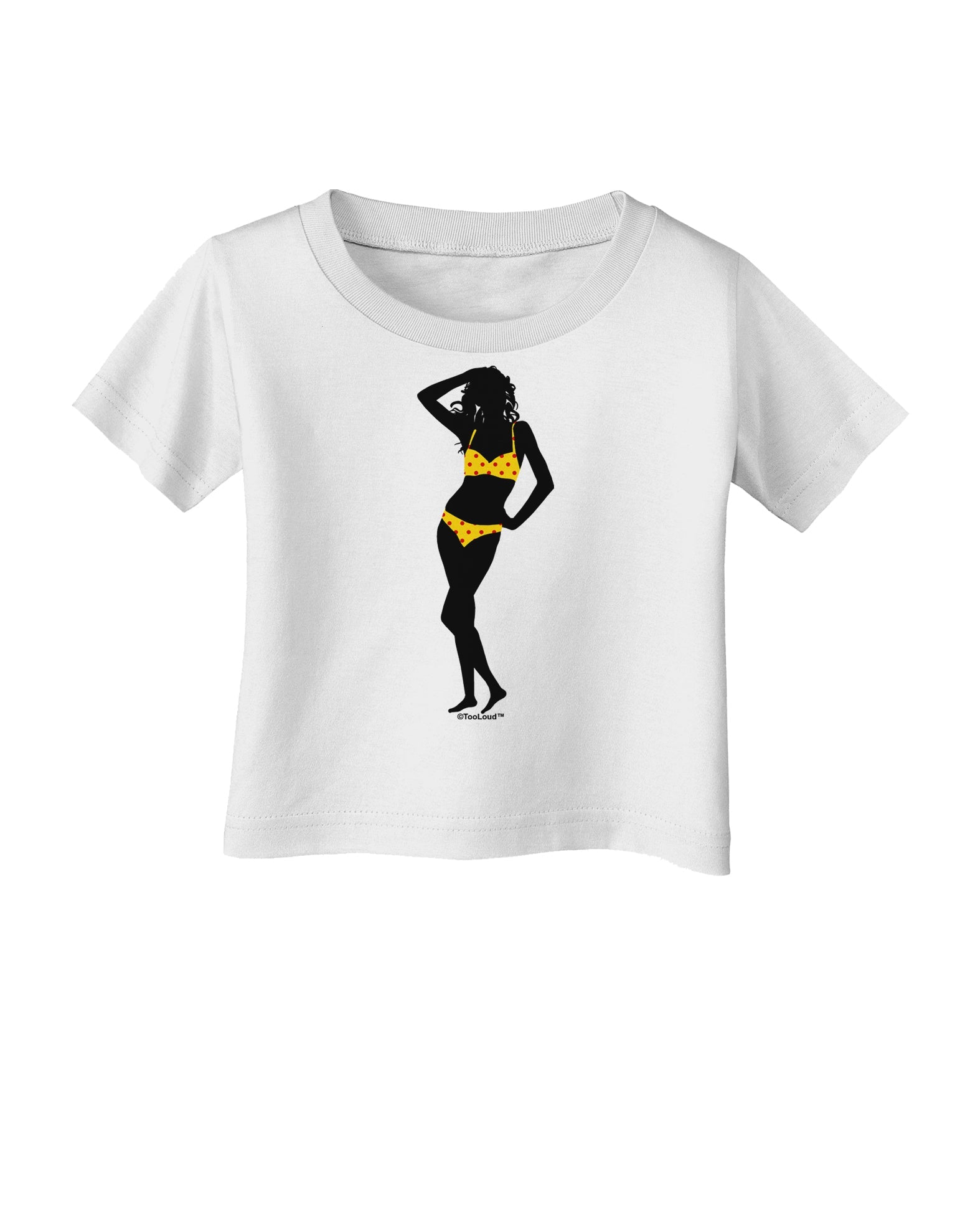 Polka Dot Bikini Shadow Infant T-Shirt by TooLoud-Infant T-Shirt-TooLoud-White-06-Months-Davson Sales