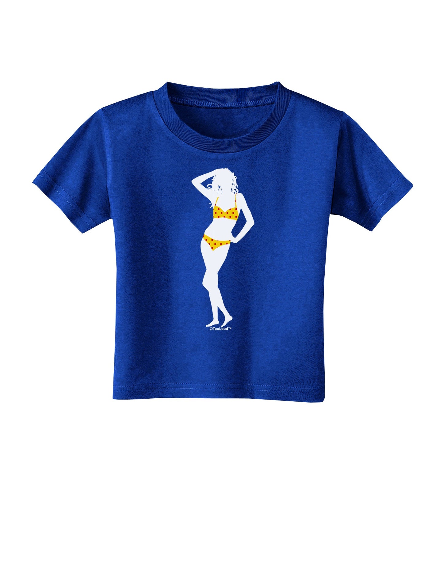 Polka Dot Bikini Shadow Toddler T-Shirt Dark by TooLoud-Toddler T-Shirt-TooLoud-Royal-Blue-2T-Davson Sales