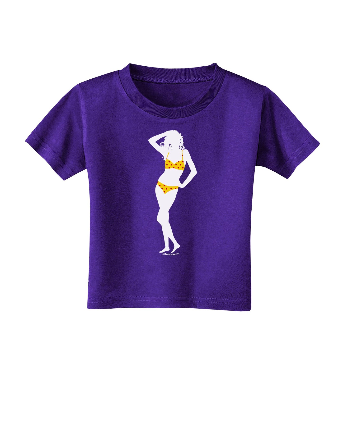 Polka Dot Bikini Shadow Toddler T-Shirt Dark by TooLoud-Toddler T-Shirt-TooLoud-Purple-2T-Davson Sales